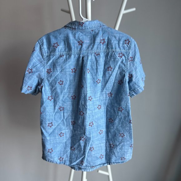 🧡 3/$15 - Cat & Jack Star Boys Button - Up Size Small 6/7 - Picture 7 of 7